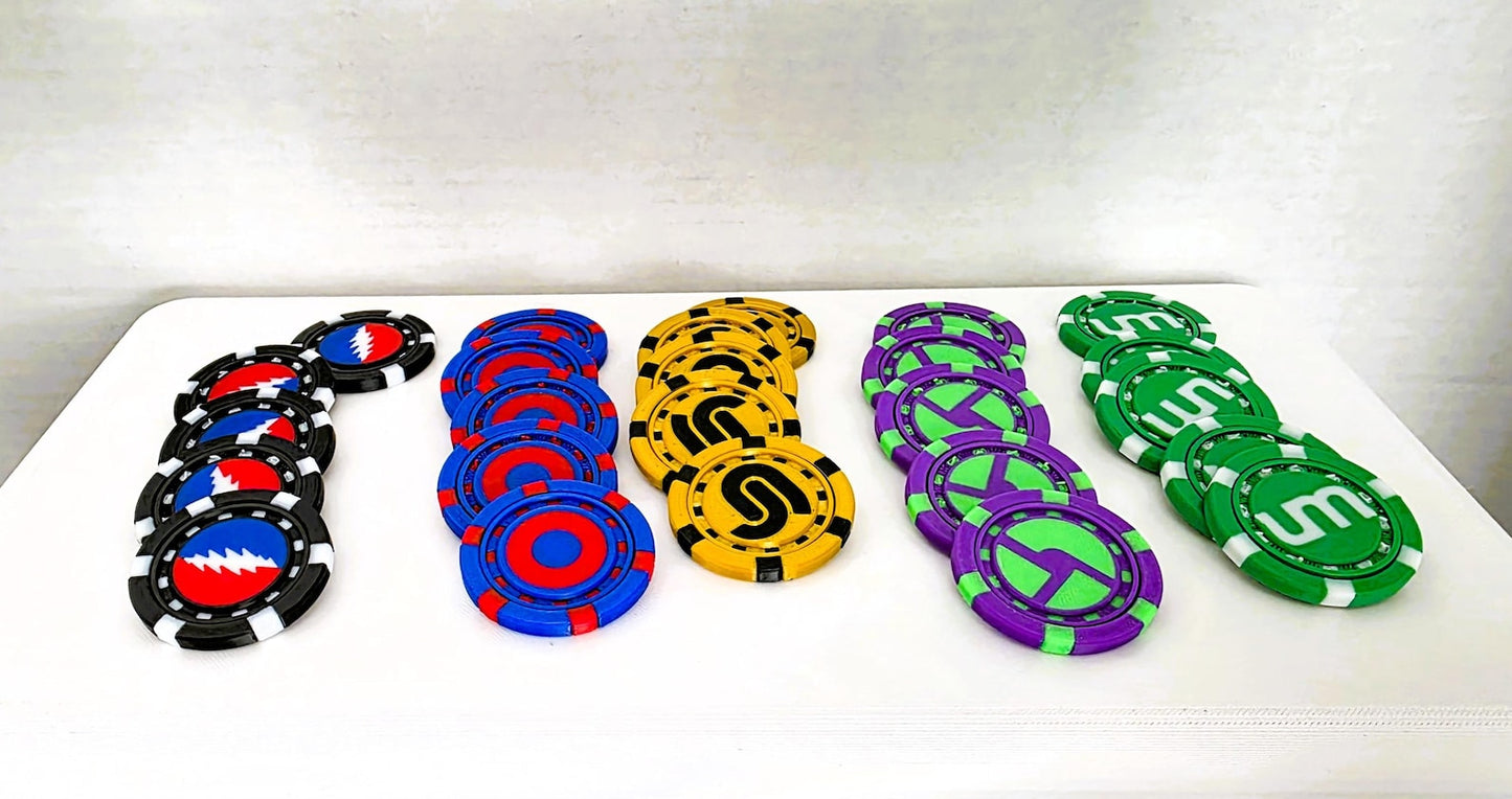 Jam Band Poker Chips That Spin