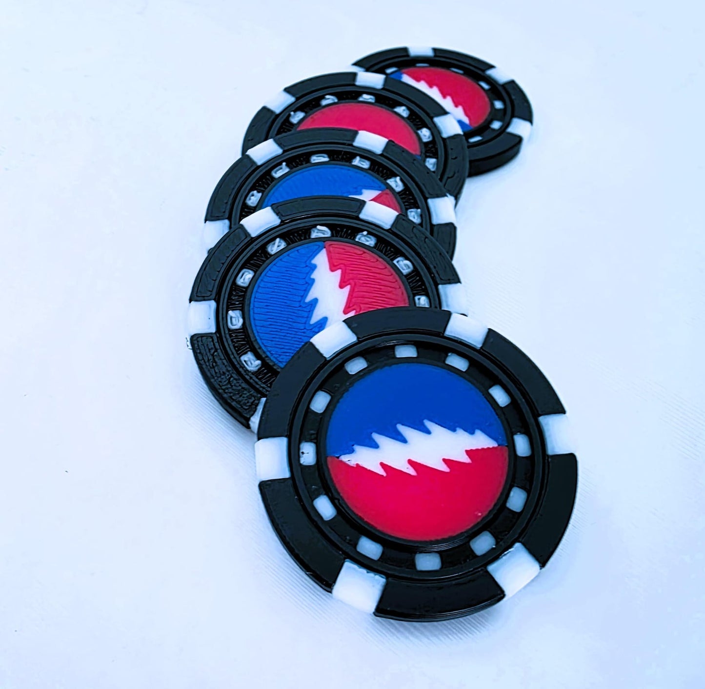 Jam Band Poker Chips That Spin