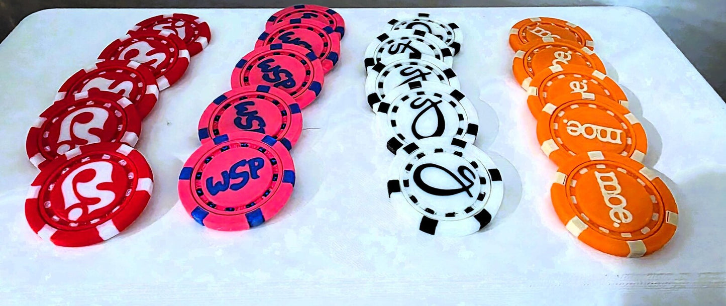 Jam Band Poker Chips That Spin